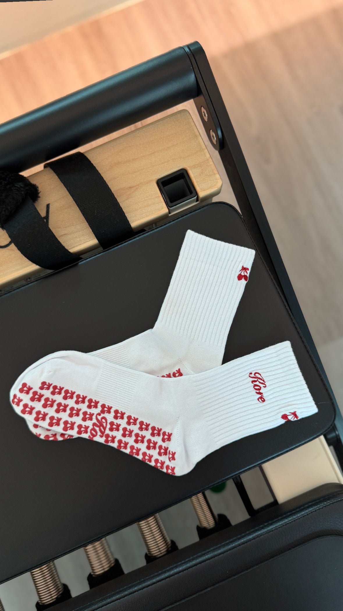Pilates Grip Socks Cherry Edition
